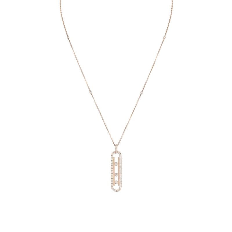 MESSIKA COLLAR DE ORO ROSA CON DIAMANTES BLANCOS MOVE 10TH PM