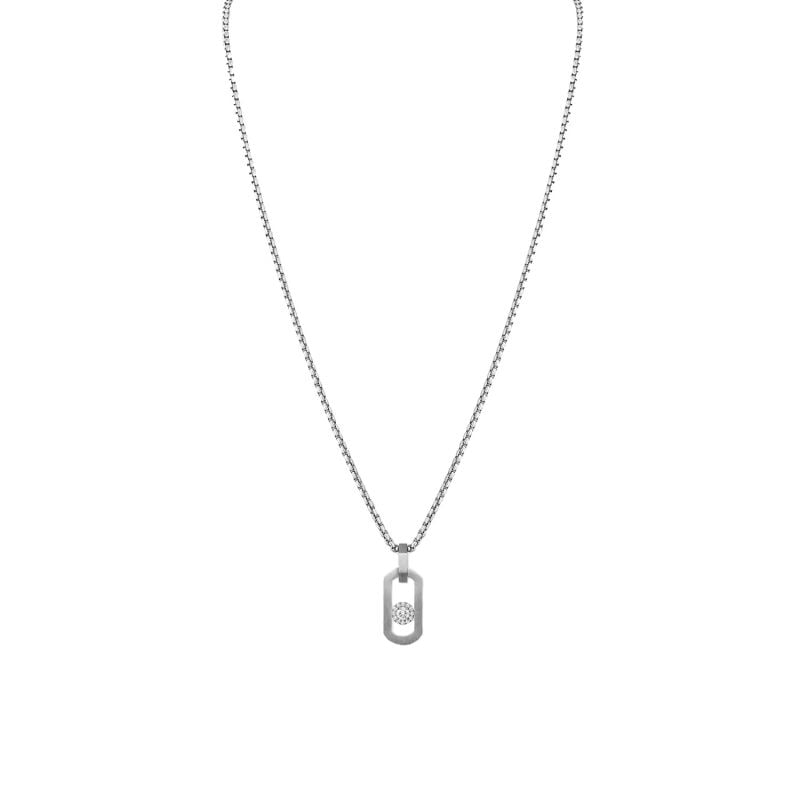 MESSIKA COLLAR DE TITANIO CON DIAMANTES BLANCOS SO MOVE