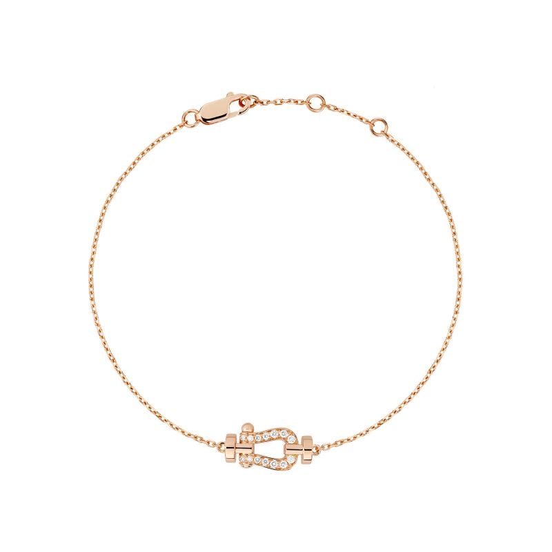 FRED POLSERA D’OR ROSA AMB MIG PAVÉ DE DIAMANTS FORCE 10
