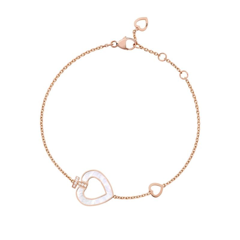 FRED POLSERA D'OR ROSA AMB DIAMANTS BLANCS, NACRE I ONIX PRETTY WOMAN