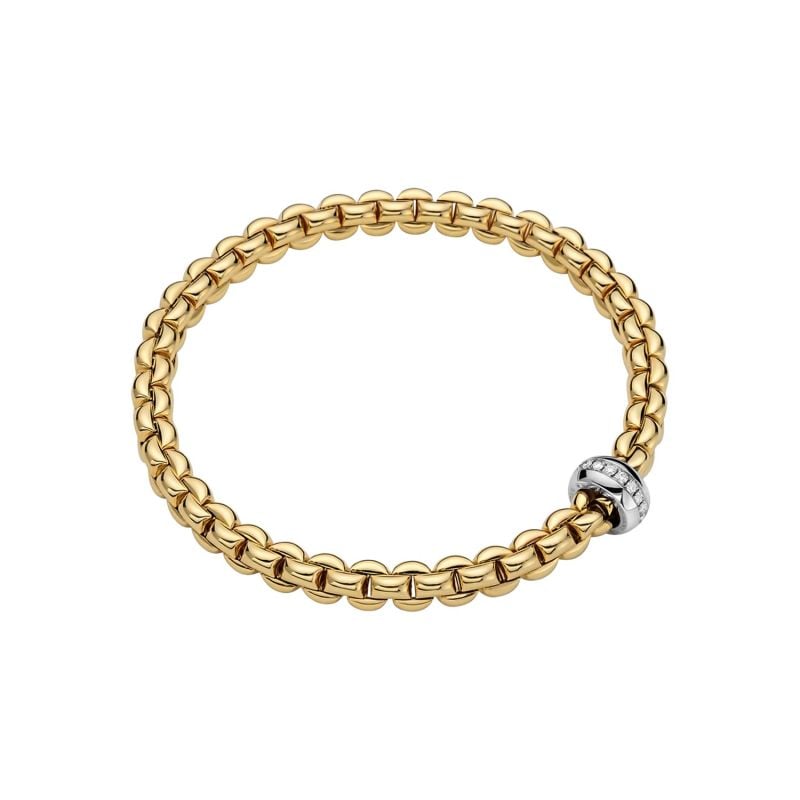 FOPE BRAÇALET D'OR GROC AMB DIAMANTS FLEX'IT EKA