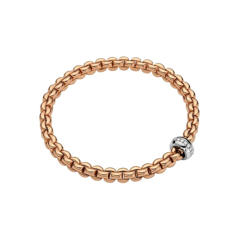 FOPE BRAÇALET D'OR ROSA AMB DIAMANTS FLEX'IT EKA