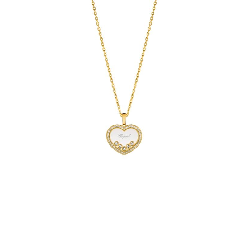 CHOPARD COLLAR DE ORO AMARILLO CON DIAMANTES BLANCOS HAPPY DIAMONDS
