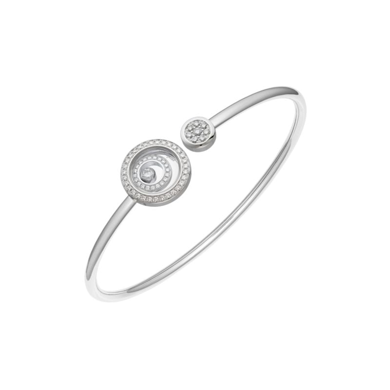 CHOPARD PULSERA DE ORO BLANCO CON DIAMANTES BLANCOS HAPPY SPIRIT