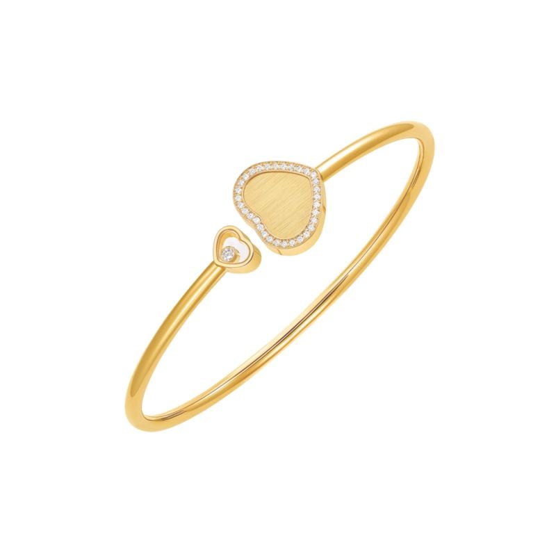CHOPARD PULSERA DE ORO AMARILLO CON DIAMANTES BLANCOS HAPPY HEARTS