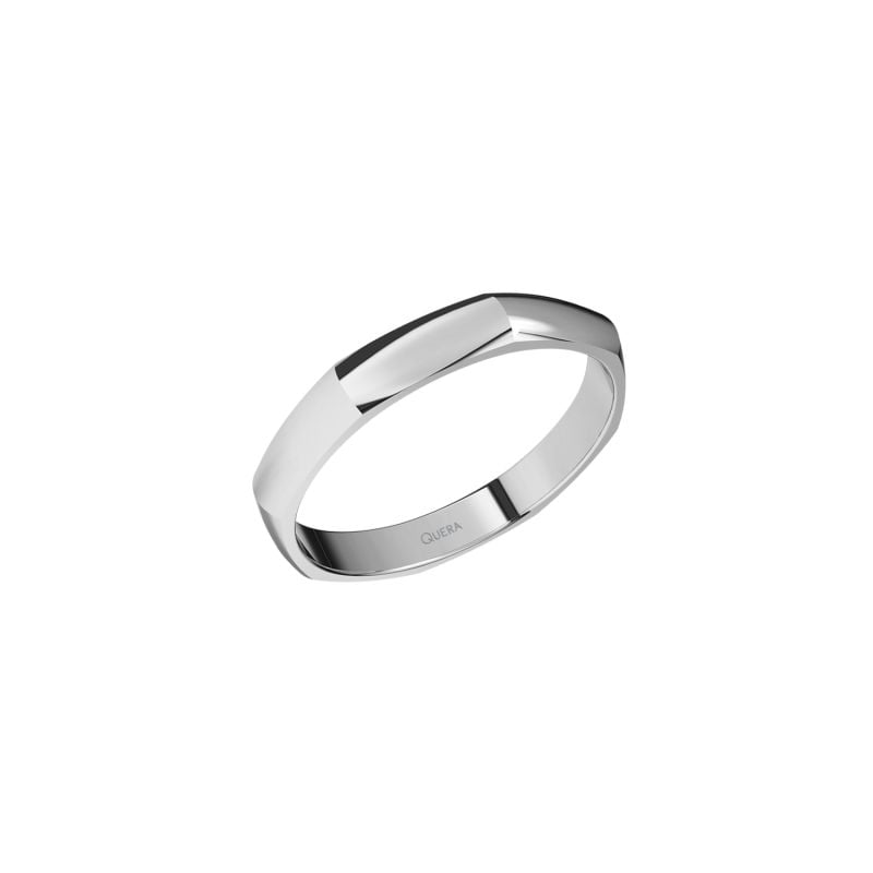QUERA ALIANZA DE BODA DE ORO BLANCO OTTO