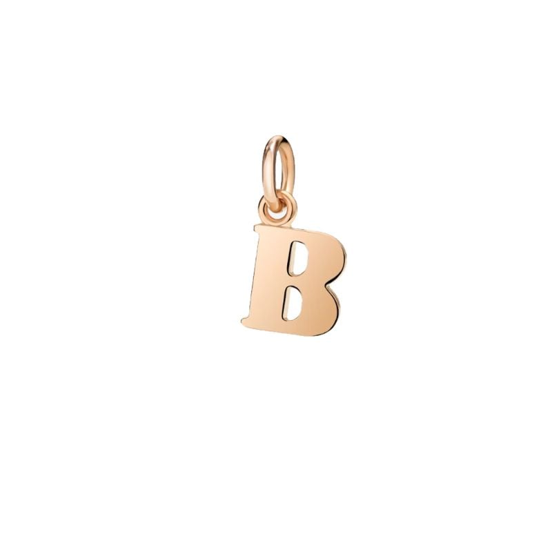 DODO COLGANTE DE ORO ROSA LETRA B