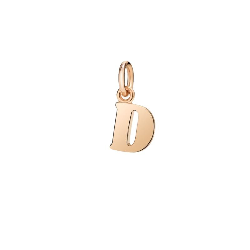 DODO COLGANTE DE ORO ROSA LETRA D