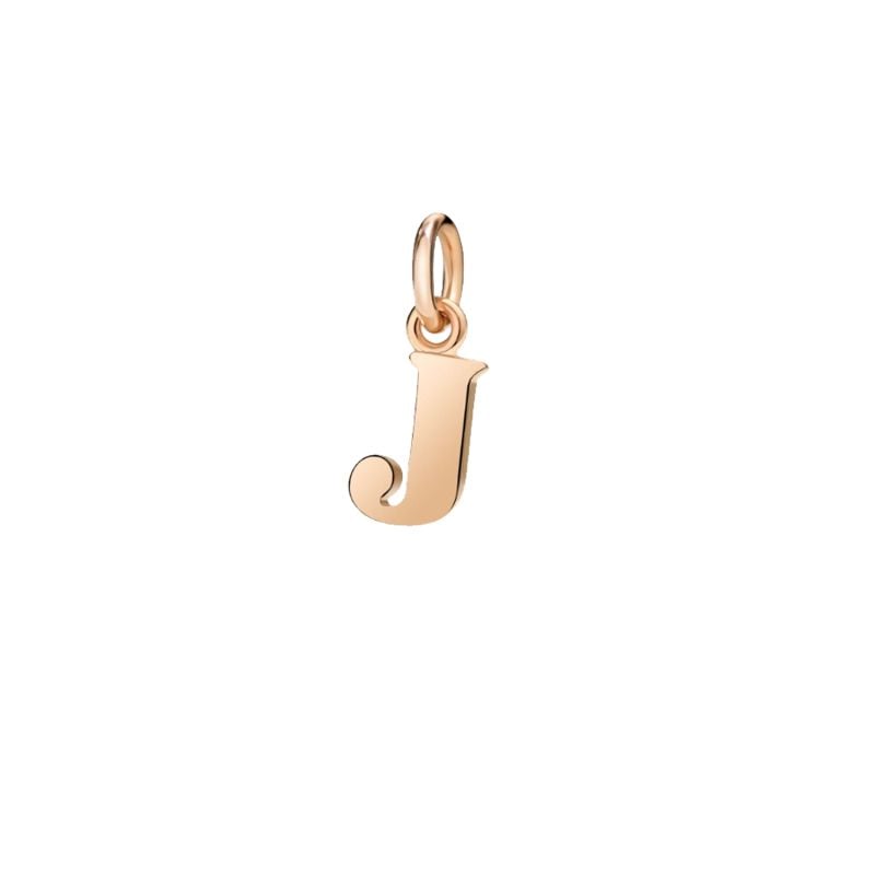 DODO COLGANTE DE ORO ROSA LETRA J