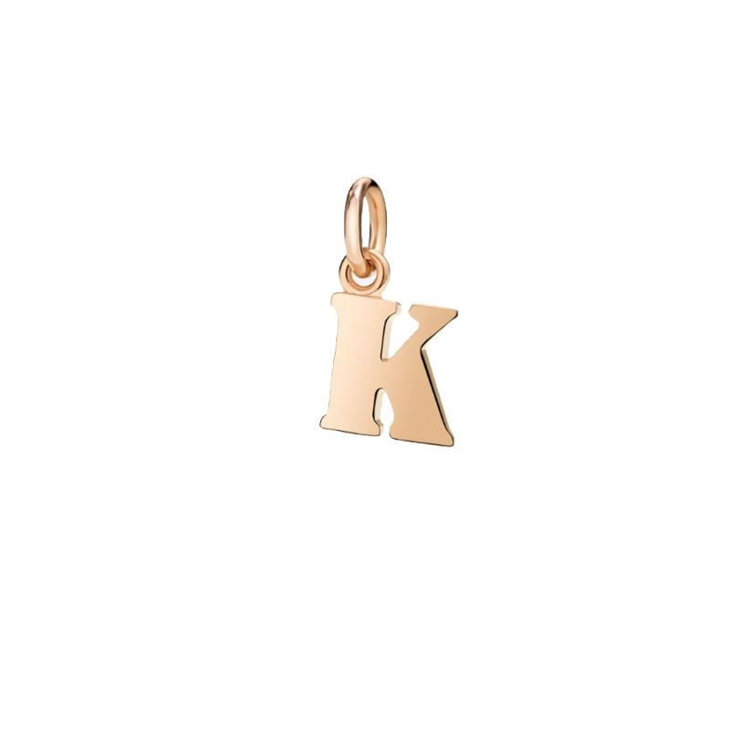 DODO COLGANTE DE ORO ROSA LETRA K
