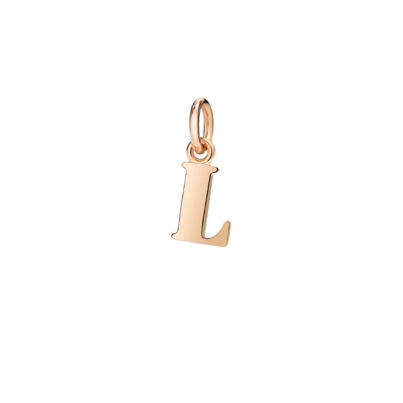 DODO COLGANTE DE ORO ROSA LETRA L