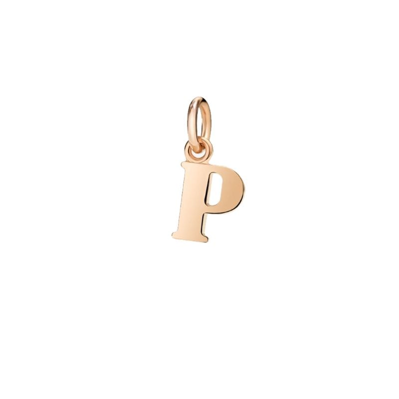 DODO COLGANTE DE ORO ROSA LETRA P