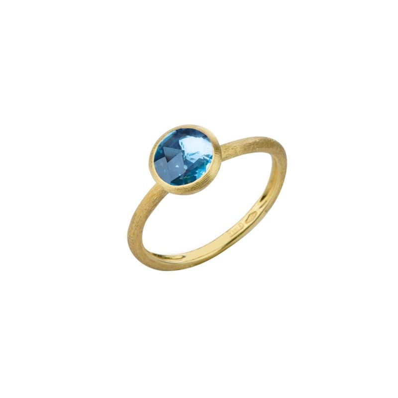 MARCO BICEGO YELLOW GOLD WITH BLUE TOPAZ JAIPUR RING
