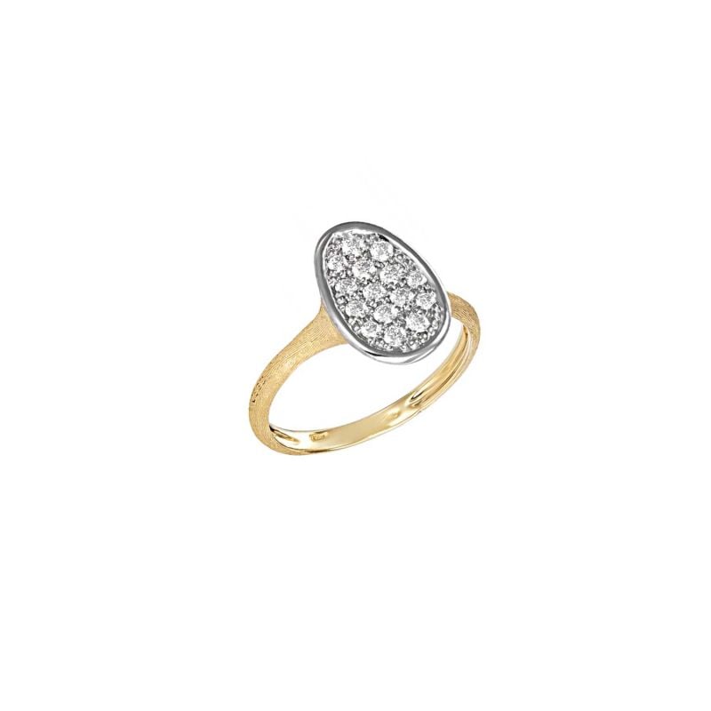 MARCO BICEGO YELLOW AND WHITE GOLD RING WITH DIAMONDS LUNARIA