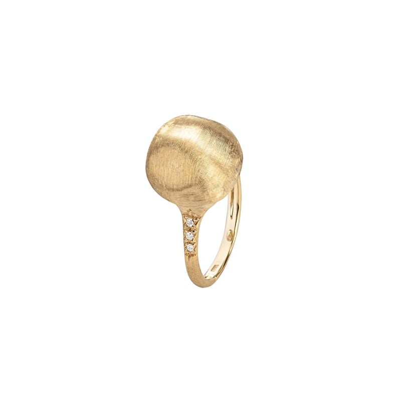 MARCO BICEGO YELLOW GOLD RING WITH DIAMONDS AFRICA
