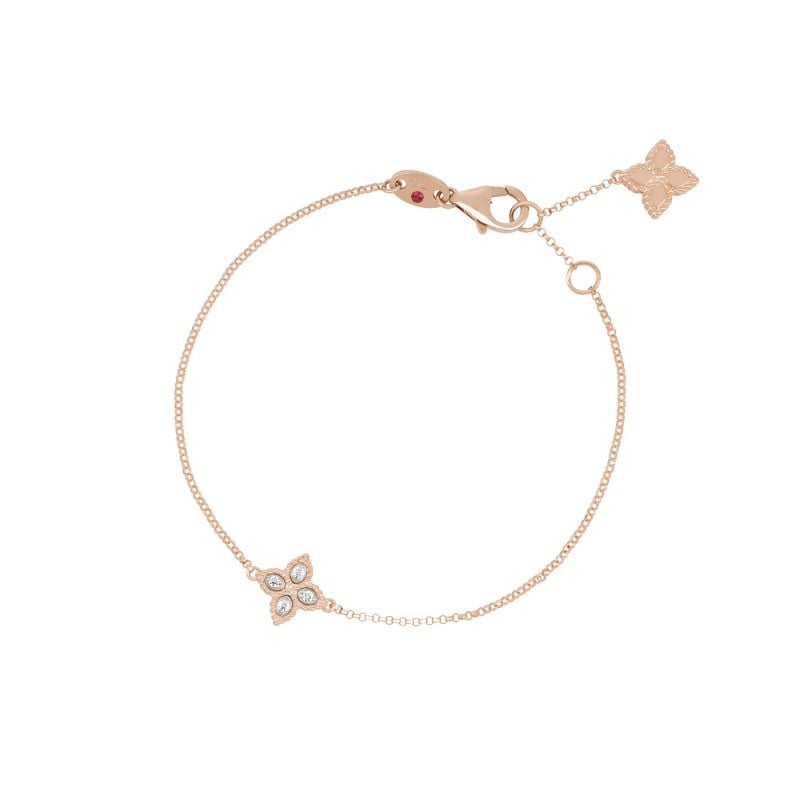 ROBERTO COIN PULSERA EN ORO ROSA Y ORO BLANCO CON DIAMANTES PRINCESS FLOWER