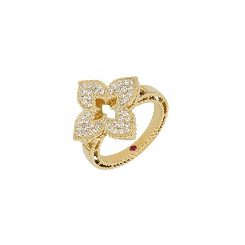 ROBERTO COIN ANILLO DE ORO AMARILLO CON DIAMANTES VENETIAN PRINCESS