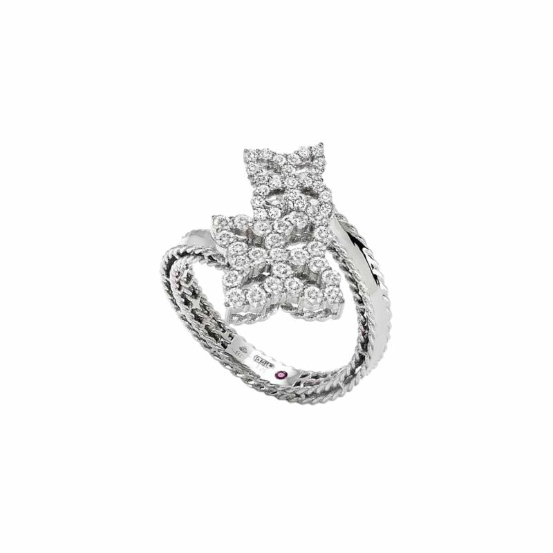 ROBERTO COIN ANILLO EN ORO BLANCO CON DIAMANTES DIAMOND PRINCESS