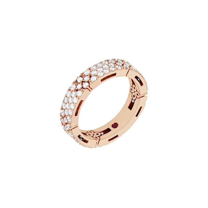 ROBERTO COIN ANILLO EN ORO ROSA CON DIAMANTES LOVE IN VERONA