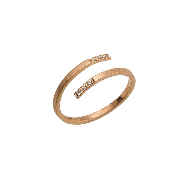 MAJORAL ROSE GOLD RING WITH DIAMONDS FEEL