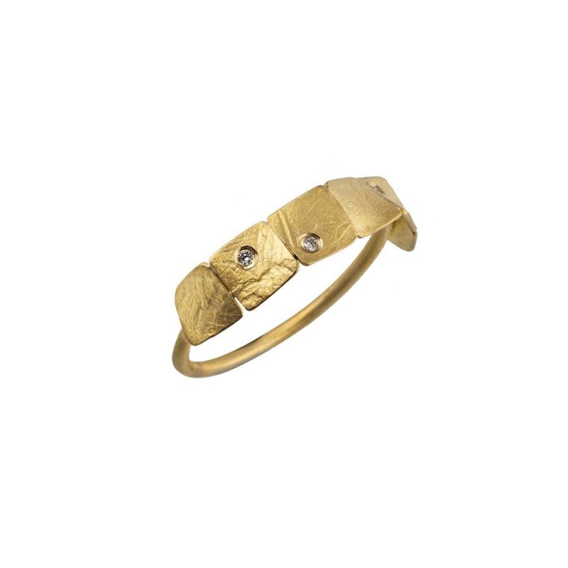 MAJORAL ANILLO DE ORO AMARILLO CON DIAMANTES ONES