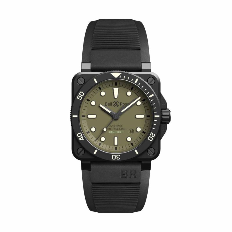 BELL & ROSS WATCH BR 03-92 DIVER MILITARY L.E.
