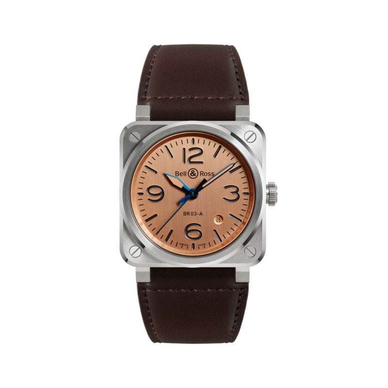 BELL & ROSS BR03 AUTO COPPER WATCH