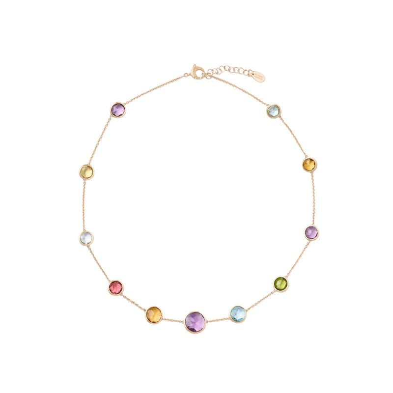 MARCO BICEGO YELLOW GOLD NECKLACE WITH SEMIPRECIOUS STONES JAIPUR