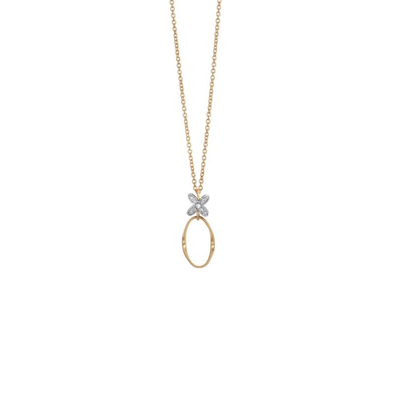 MARCO BICEGO YELLOW AND WHITE GOLD NECKLACE WITH DIAMONDS MARRAKECH ONDE 