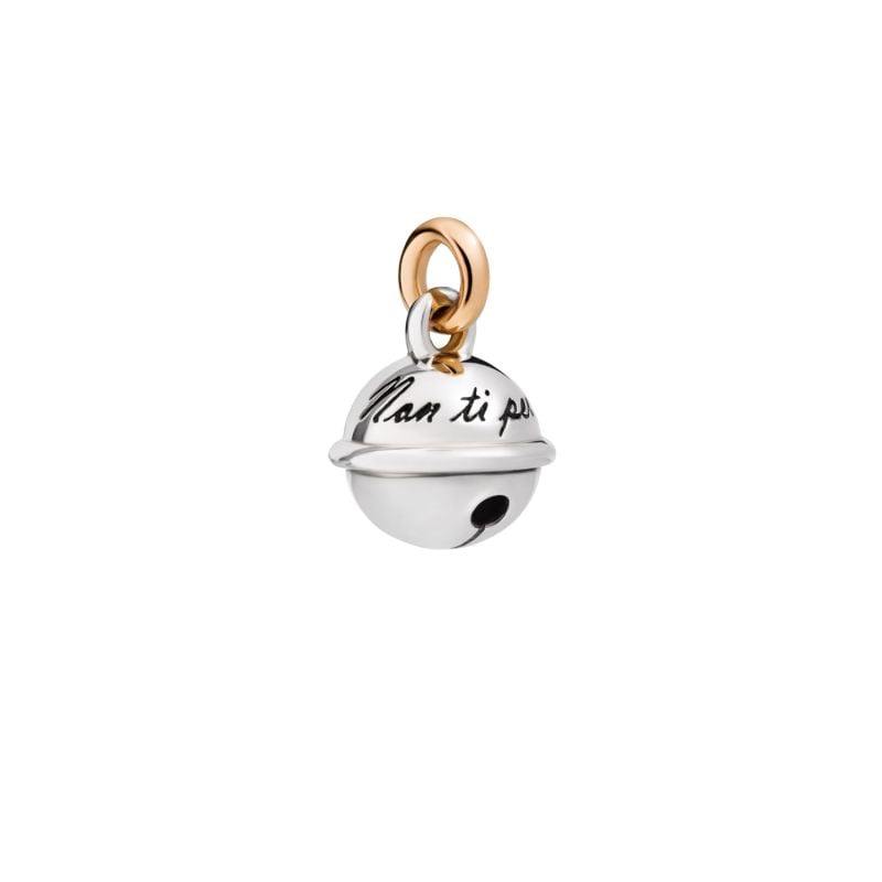 DODO SILVER AND ROSE GOLD RATTLE PENDANT