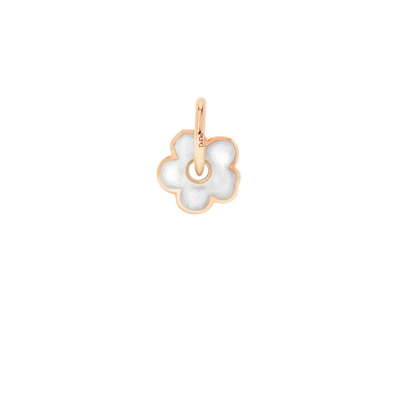 DODO COLGANTE DE ORO ROSA CON ESMALTE EFECTO NACAR FIORE