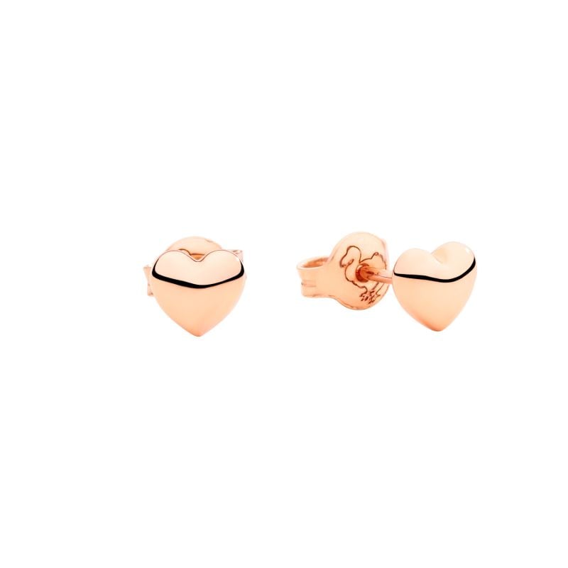 DODO PENDIENTES DE ORO ROSA CUORE