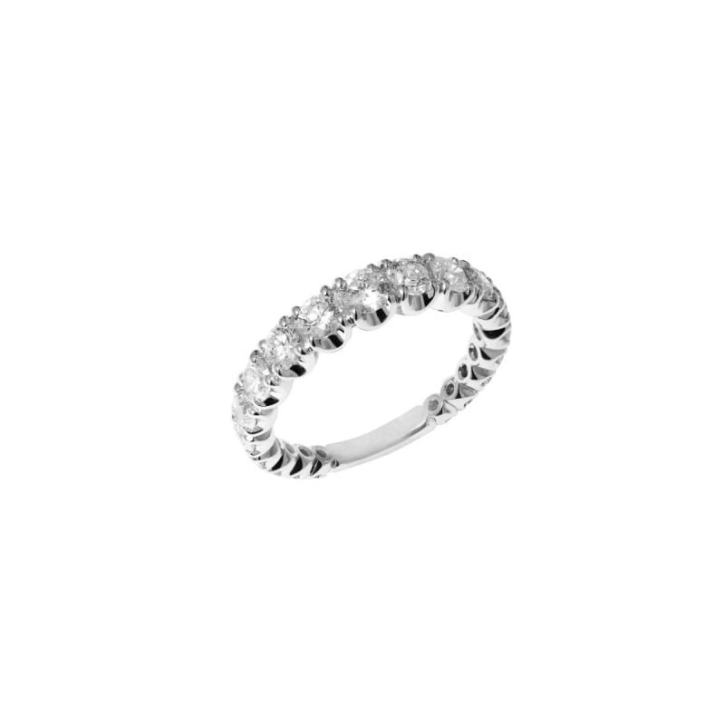 QUERA ANILLO DE ORO BLANCO CON DIAMANTES