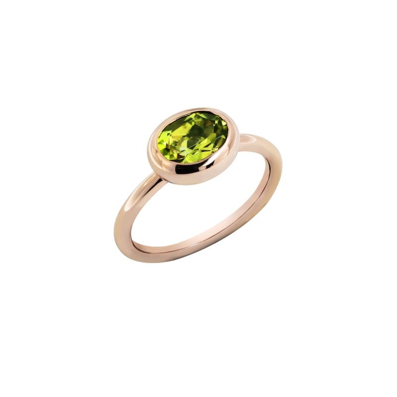 QUERA ROSE GOLD RING WITH PERIDOT