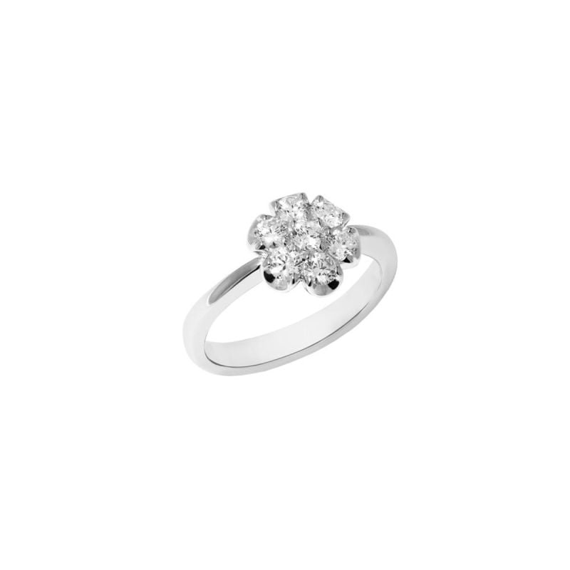 QUERA ANILLO DE ORO BLANCO CON DIAMANTES