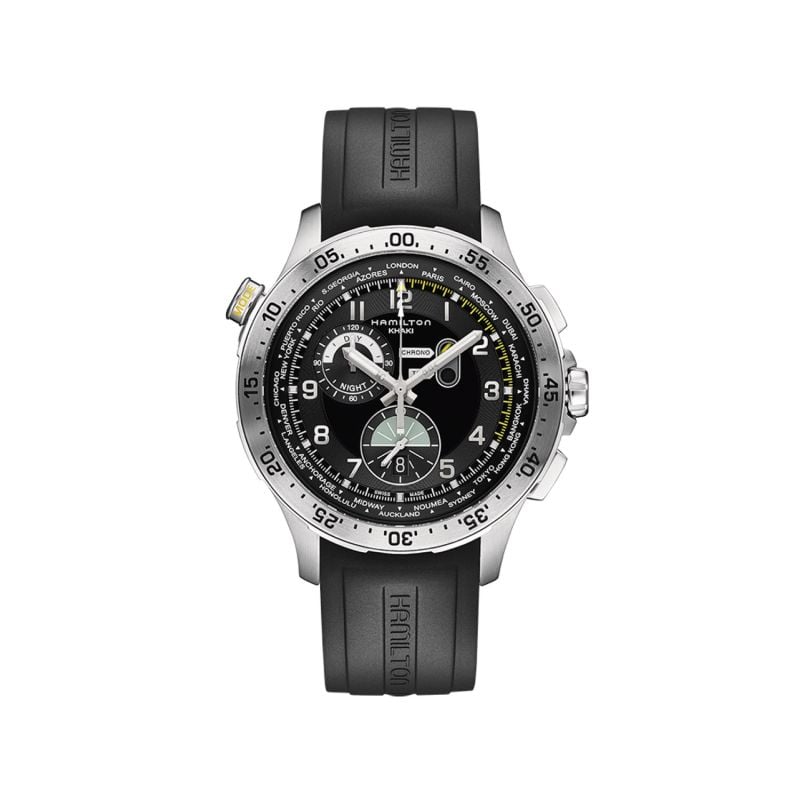 RELOJ HAMILTON KHAKI AVIATION WORLDTIMER CHRONO QUARTZ