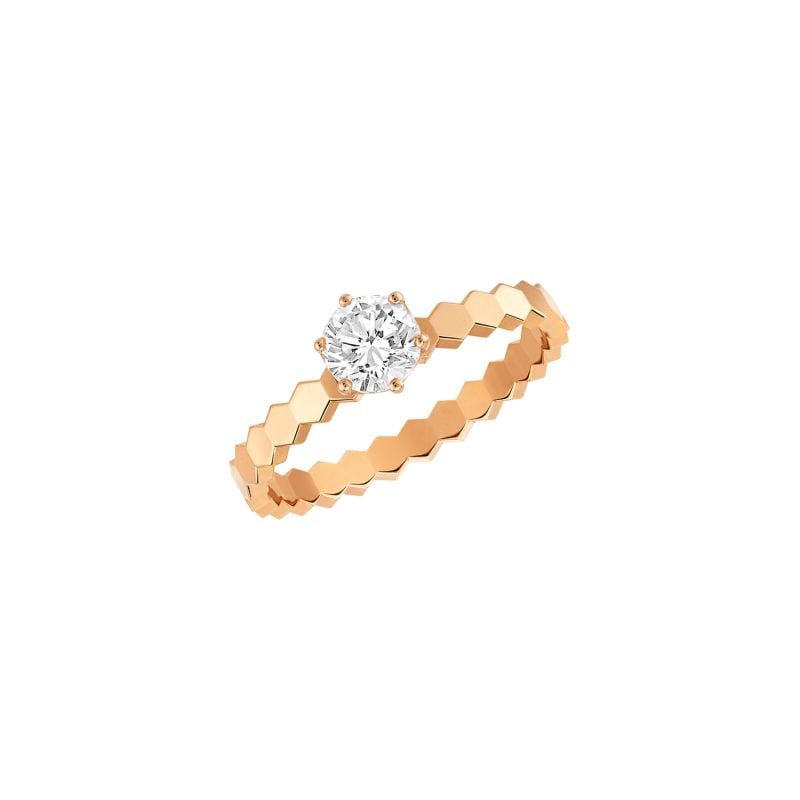 CHAUMET ANILLO EN ORO ROSA CON 1 DIAMANTE BEE DE CHAUMET