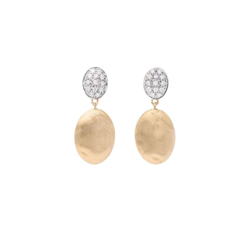 MARCO BICEGO PENDIENTES DE ORO AMARILLO Y BLANCO CON DIAMANTES SIVIGLIA
