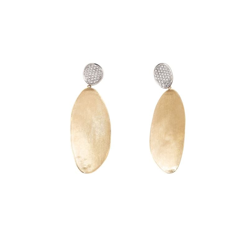 MARCO BICEGO PENDIENTES DE ORO AMARILLO Y ORO BLANCO CON DIAMANTES LUNARIA