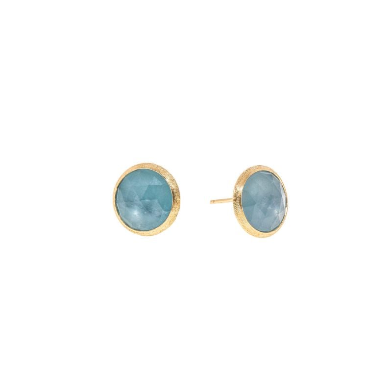 MARCO BICEGO YELLOW GOLD EARRINGS WITH AQUAMARINES JAIPUR