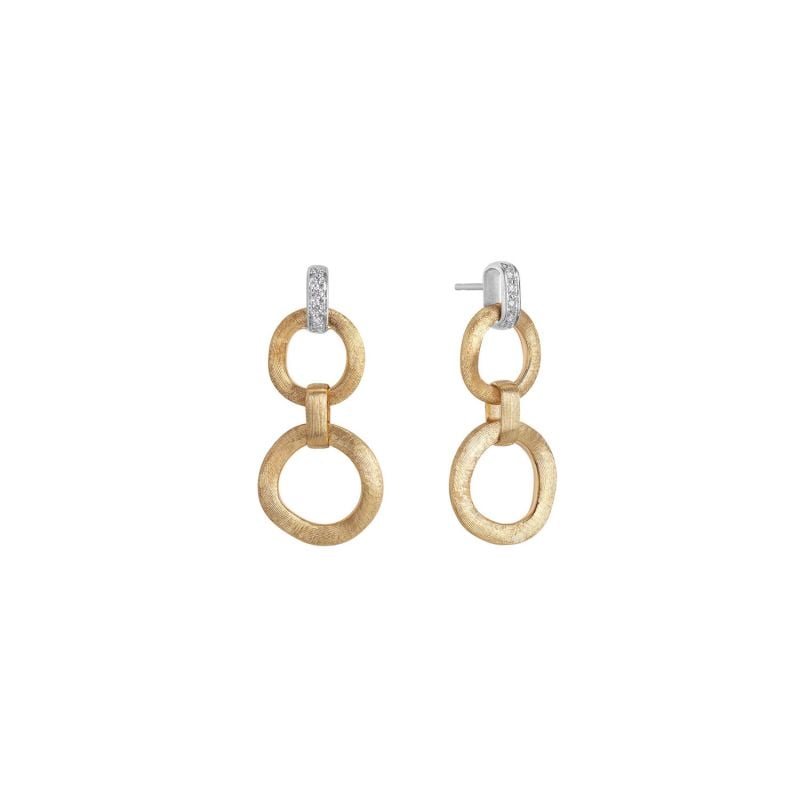 MARCO BICEGO PENDIENTES DE ORO AMARILLO Y ORO BLANCO CON DIAMANTES JAIPUR LINK