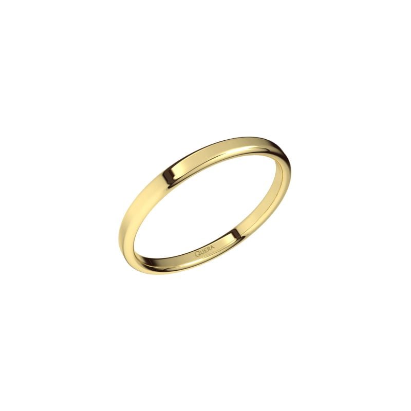 QUERA ALIANZA DE BODA DE ORO AMARILLO PIANA