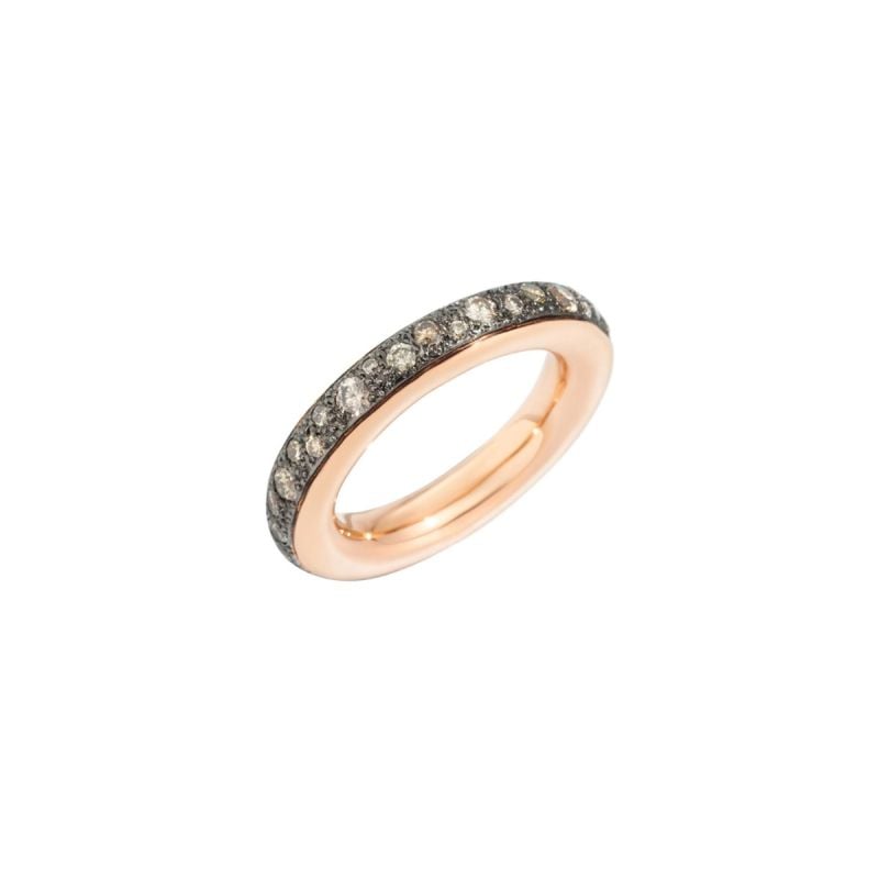 POMELLATO ANILLO DE ORO ROSA CON DIAMANTES BROWN SMALL