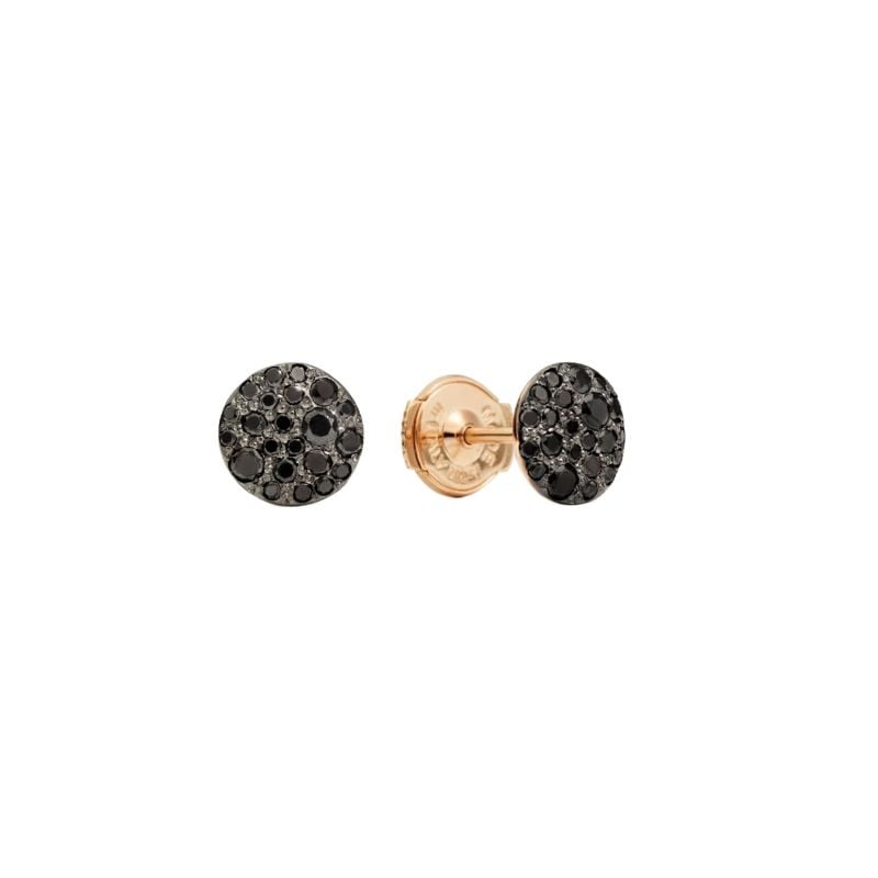 POMELLATO PENDIENTES DE ORO ROSA CON DIAMANTES BROWN SABBIA