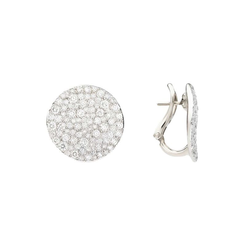 POMELLATO PENDIENTES DE ORO BLANCO CON PAVÉ DE DIAMANTES SABBIA