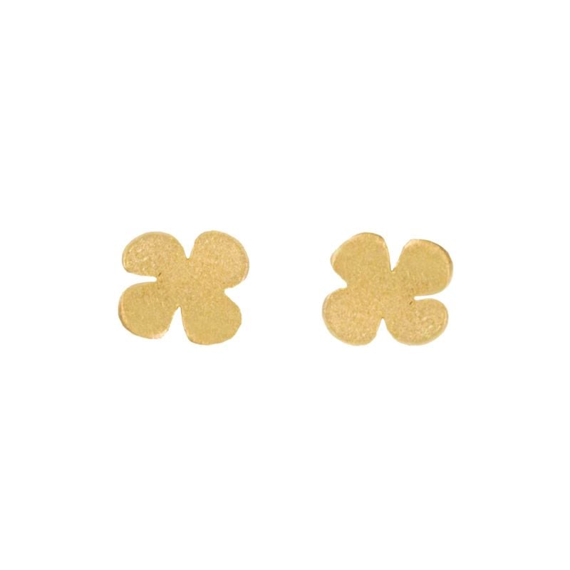 MAJORAL EARRINGS YELLOW GOLD CLOVER