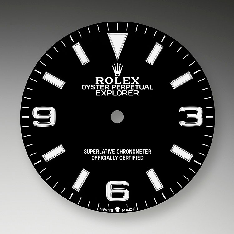 black dial Rolex Watch Explorer 36 Acero in Quera