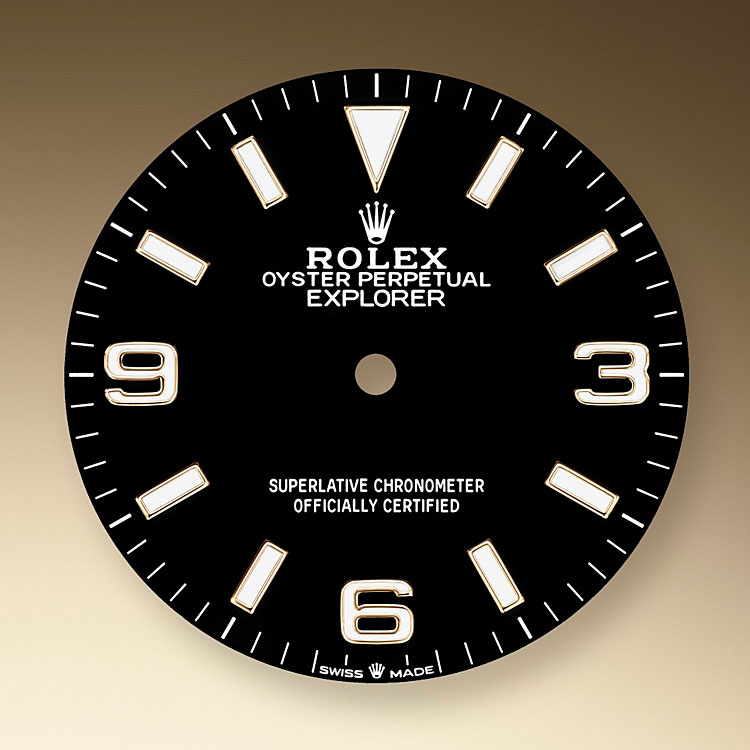 Esfera negra Reloj Rolex Explorer en Quera