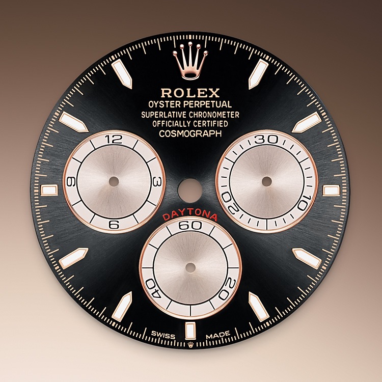  Bright black and Sundust dial Rolex Cosmograph Daytona 18 CT Everose gold in Quera