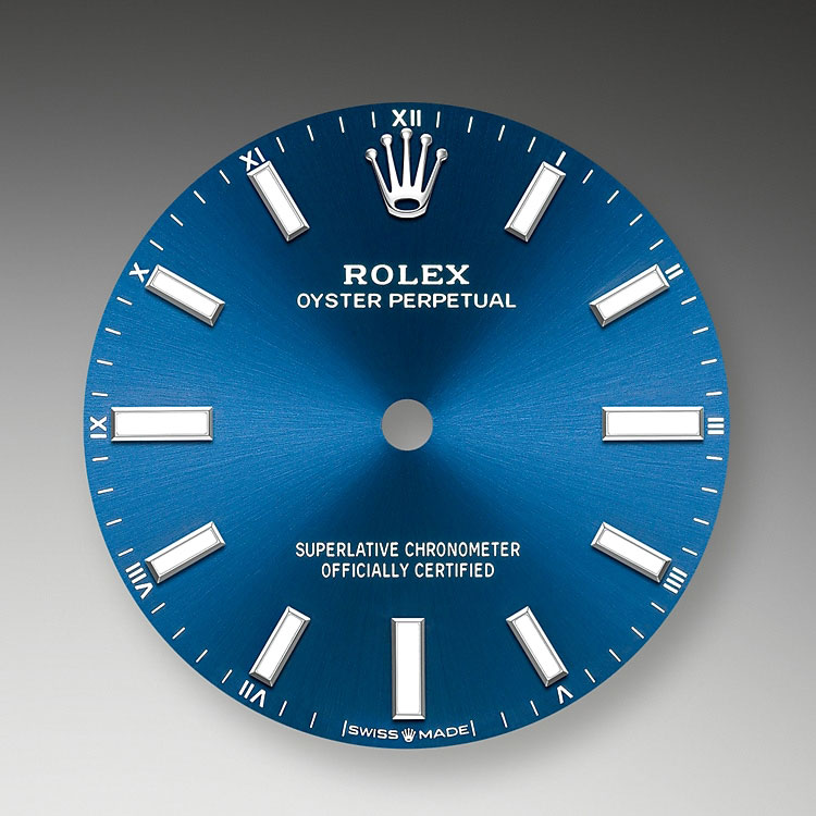 vivid blue dial Rolex Oyster Perpetual 34 in Quera